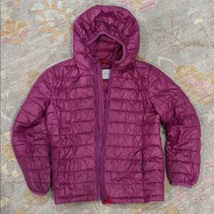 Primary- Purple Hooded Puffer Jacket